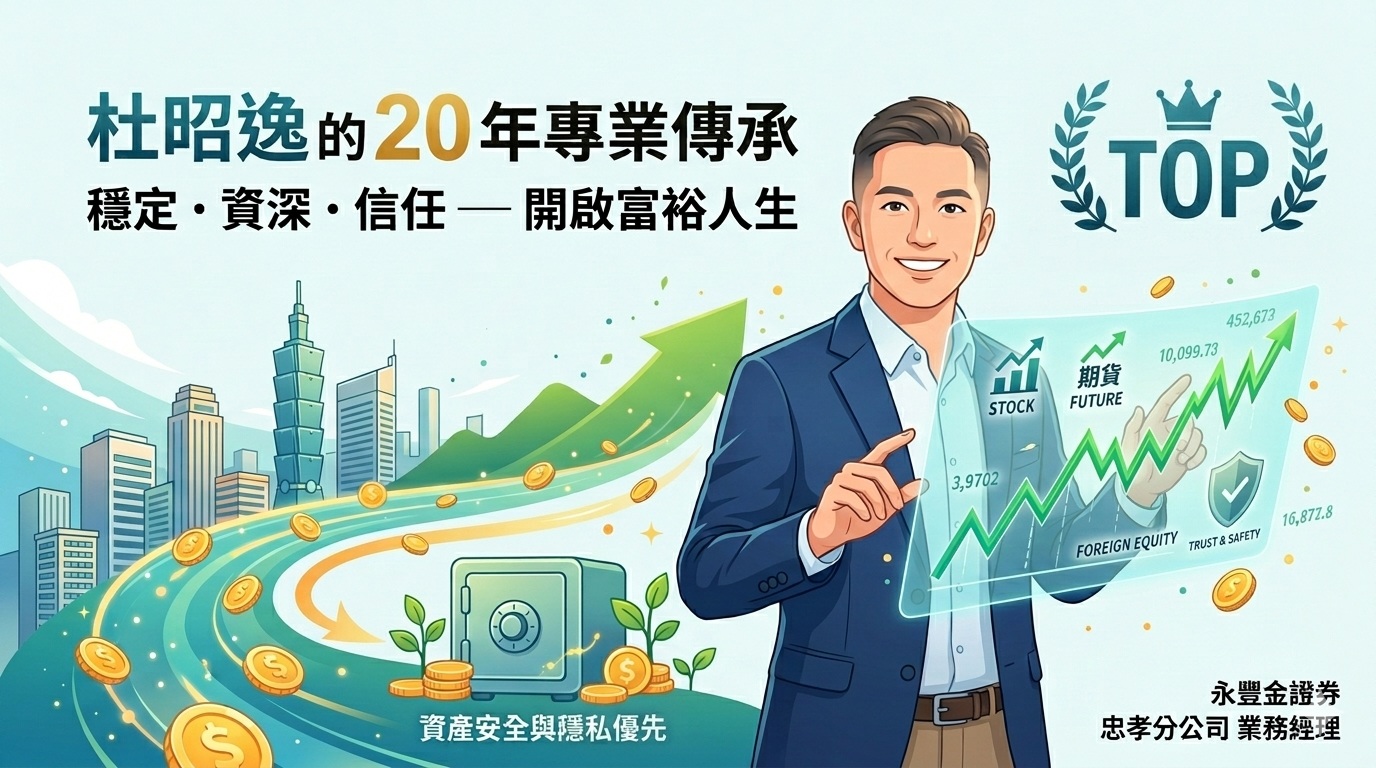 永豐金證券杜昭逸｜20年頂尖證券期貨專家，連年全台頂尖獲獎的開戶首選